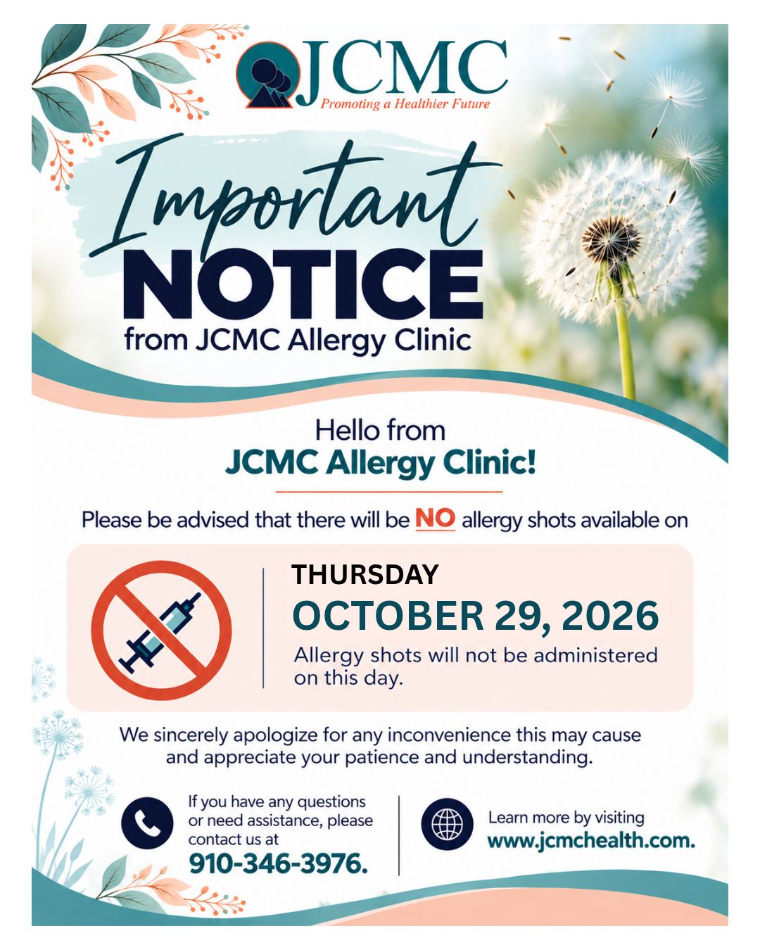 1080x1350px JCMC No Allergy Shot 102926 Flyer